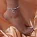Exquisite niche design ins style net red star and moon anklet beach versatile diamond pendant foot ornament female anklet_ipsvogv.com