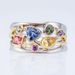 Cao Shi's Exquisite Multicolor Geometric Pattern Women's Set With Zircon Wave Line Ring_ipsvogv.com
