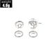 Fashionable Minimalist Ring Set With Heart-shaped Hollowed Out Leaf And 4-piece Diamonds_ipsvogv.com