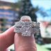 Cao Shi's Design Feel Internet Celebrity Handmade Simulation Zircon Double Layer Ring Set_ipsvogv.com
