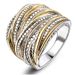 Cao Shi Double Gold Textured Universal For Men And Women Fashion Exaggerate Ring Headpiece_ipsvogv.com