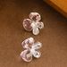 Cute, Sweet, Fresh Crystal Bow From Japan Korea, Feminine Temperament, Simple And Versatile Design, Silver Needle_ipsvogv.com