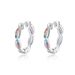 Twisted Rainbow Design Zircon Earrings For Women S925 Silver Full Inlaid With Bright Colored Zircon Earrings Light Luxury_ipsvogv.com