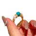 Vintage Style Winding Rotating Pearl Turquoise With Diamond Inlay, Light Luxury, Fashionable And Personalized Ring_ipsvogv.com