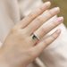 new Water Drop Micro Inlaid Cultivated Emerald Ring S925 Silver Colored Gem Open Finger Ring Light Luxury Retro_ipsvogv.com