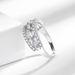 Japanese Korean Fashion Zircon Metal Geometric Open Ring Personalized High Grade Index Finger Ring, Small And Cold Style_ipsvogv.com