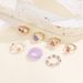 Personalized Purple Pearl Bears, Love Flowers, Butterflies, English BE MIN 7-piece Set Ring_ipsvogv.com
