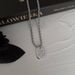 520 Letter Square Pendant Necklace For Men Women, Simple And Personalized, Versatile Hip-hop Titanium Steel, Non Fading_ipsvogv.com