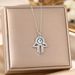 Devil's Eye Necklace With Zirconium Pendant, High-end Titanium Steel Chain, Eye Accessories That Do Not Fade_ipsvogv.com