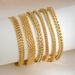 Hip Hop Cuban Braclt Stainlss Stl Gold Platd V-Shapd Doubl Row Mn's Prsonality Light Luxury Vrsatil INS_ipsvogv.com
