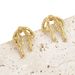 Stainless Steel Gold Vacuum Electroplated Bow Shaped DIY Jewelry Production Earrings_ipsvogv.com