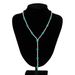 Jewelry Ethnic Style Turquoise Bead Collarbone Niche Long Tassel Necklace_ipsvogv.com