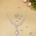 Women's Wedding Jewelry Set - Elegant Zircon Clavicle Necklace & Earrings Bracelet (Bridal, Evening Party, 16-18 Inch Chain, Luxury Gift Box)_ipsvogv.com
