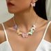 Fashion OL Drip Oil Design American Earring Set Butterfly Luxury Necklace Versatile Earrings_ipsvogv.com
