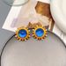 French style Vintage round pearl drop glazed earrings with high-end niche temperament and design sense jewelry_ipsvogv.com