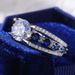 Cao Shi's New Handwear Creative Hollow Out Royal Blue Zircon Ring Luxury Banquet And Engagement Jewelry For Women_ipsvogv.com