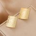 French Square Geometric Texture, Golden Style, Fashionable And Versatile Earr, Personalized Design, Elegant DIY_ipsvogv.com