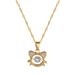 】 Dynamic 【 Cat Light Luxury Charm Gorgeous Full Diamond Necklace Women's Versatile Clavicle Titanium Steel Chain 【 】_ipsvogv.com