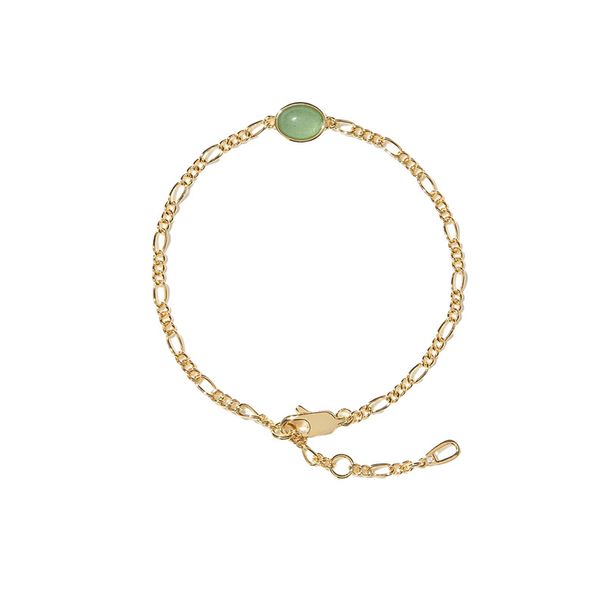 Women's Jewelry Natural Green Aventurine Bracelet Light Luxury High End Design Fashionable Versatile Simple Hand Jewelry_ipsvogv.com