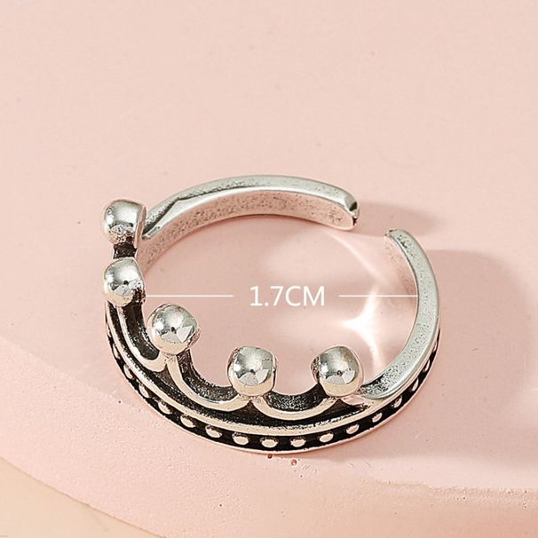 Fashion OL style women's personality, versatile crown, niche design ring, simple index finger ring_ipsvogv.com