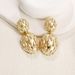 Elegant Gold Plated Geometric Water Drop Statement Earrings With High-end Feel_ipsvogv.com