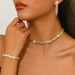 Jewelry Popular Wedding Dress Women's Jewelry Bridal Water Diamond Necklace Earrings Two Piece Set_ipsvogv.com