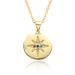 Delphes North Star Coin Necklace - 8-Pointed Star Gold Plated Pendant, INS Fashion Clavicle Chain, Copper Alloy Statement Jewelry For Women_ipsvogv.com