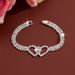 Women’s Jewelry Set Fashion Double Heart Rhinestone Bracelet Anklet Sexy Full Diamond Versatile Shining Beach Foot Ornaments_ipsvogv.com