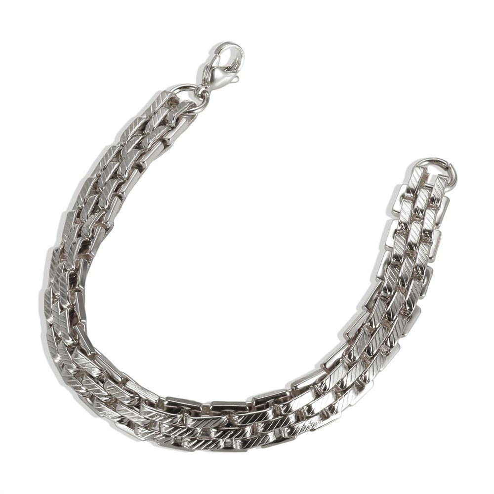 Hip Hop Watch Real Gold Plated Titanium Lobster Clasp Trendy Men's Color Bracelet Stainless Steel Jewelry_ipsvogv.com