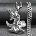 New Fashion Gothic Punk Rapper Skeleton Electric Guitar Stainless Steel Necklace Personalized Jewelry_ipsvogv.com