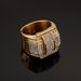316 stainless steel/titanium steel gold plated full diamond luxury hip hop ring_ipsvogv.com