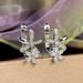 Cao Shi Korean Cute and Exquisite Copper Set Zirconium Flower Earrings for Women's Ins High Quality Flower Earrings_ipsvogv.com