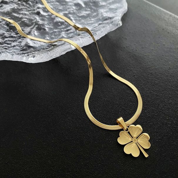 Lucky grass pendant with niche design, high-end titanium steel earrings that do not fade, new spring 2023 ins style_ipsvogv.com