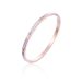 New White Shell Inlaid Diamond Titanium Steel For Women, Simple And Fashionable Temperament, Rose Gold Opening Bracelet_ipsvogv.com