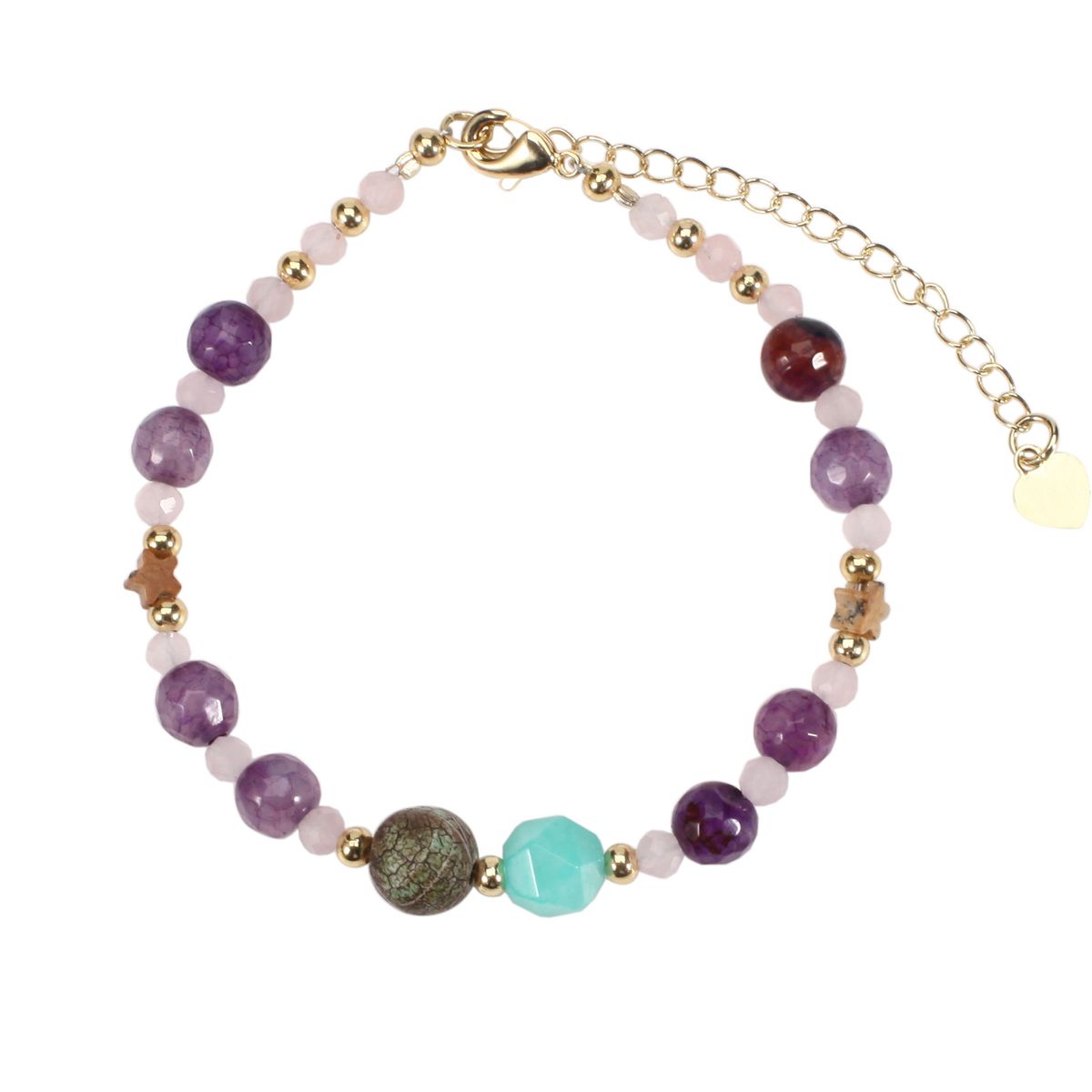 Little Star Irregular Amethyst Natural Stone Bracelet Hand String Female Beads Adjustable_ipsvogv.com