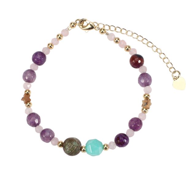 Little Star Irregular Amethyst Natural Stone Bracelet Hand String Female Beads Adjustable_ipsvogv.com