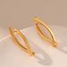 Geometric irregular lines cross design light year minimalist ear buckle K real gold plated earrings_ipsvogv.com
