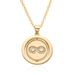 Unisex Micro Inlaid Zircon Simple Light Luxury High End Round Love Heart Pendant Necklace_ipsvogv.com