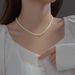Minimalist Style Synthetic Pearl Women's Elegant Collarbone Chain Titanium Steel Necklace Light Luxury Accessory_ipsvogv.com