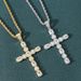Square Large Zircon Cross Pendant Hiphop Men's Trendy Rap Singer Hip Hop Accessories_ipsvogv.com
