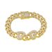 Men's Hip Hop Style Full Diamond Love Accessory Splicing Chain Bracelet_ipsvogv.com