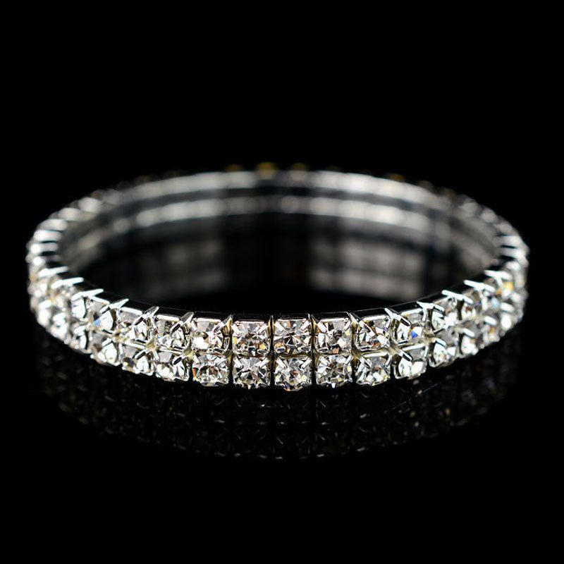 Luxurious Geometric Metal Inlay Rhinestones Women's Bracelets_ipsvogv.com