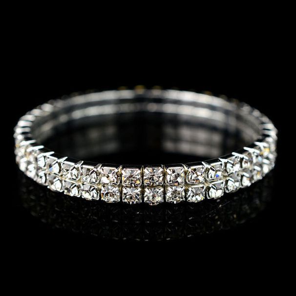 Luxurious Geometric Metal Inlay Rhinestones Women's Bracelets_ipsvogv.com