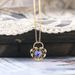 Phoenix Jewelry Luxury Heart Ribbon Necklace New Silver Gold-Plated Natural Tanzanite_ipsvogv.com