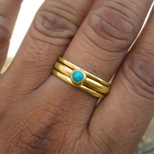 Cao Shi Hot Selling First Jewelry Round Australian Treasure Multi Ethnic Style Ring_ipsvogv.com
