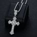 Hip Hop New Jewelry Stainless Steel Gold Plated Full Diamond Cross Pendant Necklace_ipsvogv.com