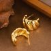 Fashionable Niche Wide Diagonal Metal Style With Female Temperament, Simple And Versatile Silver Needle Earrings_ipsvogv.com