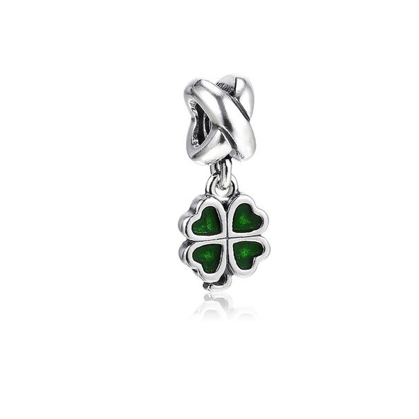 Dora White Copper Plated Silver Magnolia Snowflake Pendant Four Leaf Clover Pendant Beaded DIY Accessories Beads_ipsvogv.com