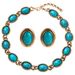 Bohemian Necklace Turquoise Necklace, Silver Needle Earrings, Fashionable Ethnic Style Jewelry For Women_ipsvogv.com