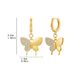 Niche fashion design butterfly earrings inlaid with zircon copper plated with gold light luxury atmosphere high end_ipsvogv.com
